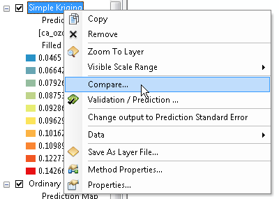 Compare models option Compare models option