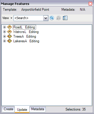 Example of the tree view collapsed on the Update tab Example of the tree view collapsed on the Update tab