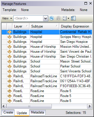 Example of the Flat List view on the Update tab Example of the Flat List view on the Update tab