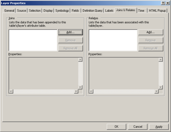 Joins & Relate tab - initial tab for the pug_PUG_gas_plants feature layer Joins & Relate tab - initial tab for the pug_PUG_gas_plants feature layer