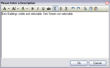 Cuadro de diálogo Editor de la descripción Cuadro de diálogo Editor de la descripción