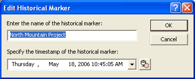 Editar un marcador histórico