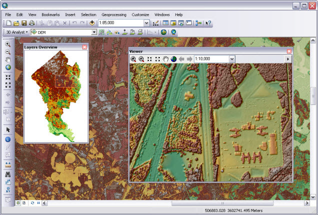 Crear DEM y DSM de ráster a partir de grandes conjuntos de puntos LIDAR— ArcMap | Documentación