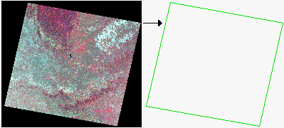 Ejemplo de una huella del dataset ráster