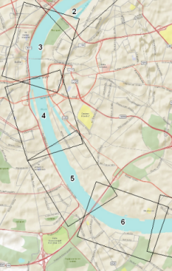 Captura en pantalla de una sección de mapa de separación sin rotación