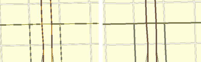 Antialiasing de líneas antes y después de la corrección