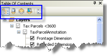 Establecer las opciones de vista para la tabla de contenido