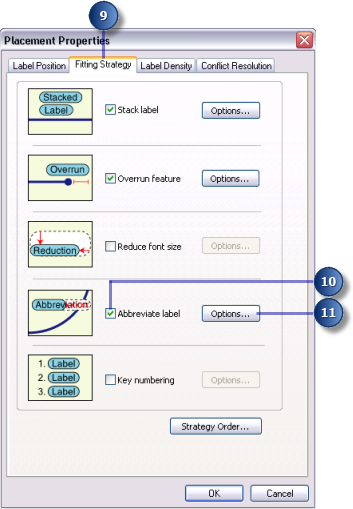 Cuadro de diálogo Propiedades de ubicación