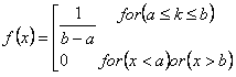 Fórmula de distribución uniforme