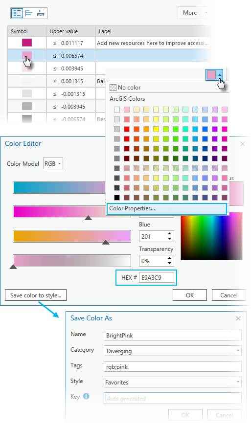 Setting colors using hex codes