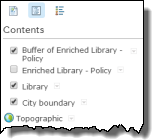 Table of contents showing layers