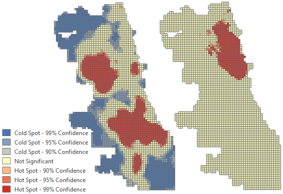 Violent crime and liquor vendor hot spot maps