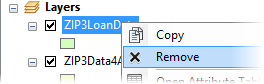 Removing a layer from the Table of Contents