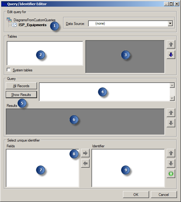 Boîte de dialogue +++Query/Identifier Editor