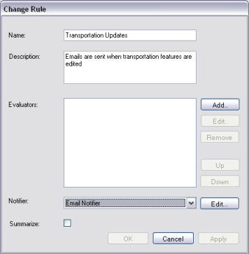 Change Rule properties