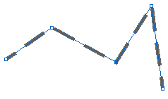 Ligne pointillée sans points de contrôle de représentation