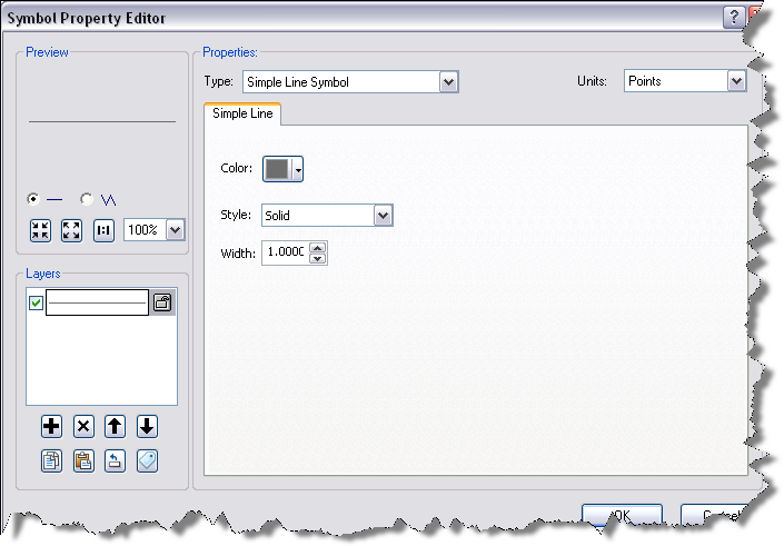 Symbol Property Editor dialog box