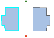 Exemple d'outil Créer des entités par effet miroir