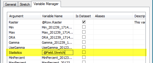 Modification d'une variable de façon à la faire pointer vers un champ de la table attributaire