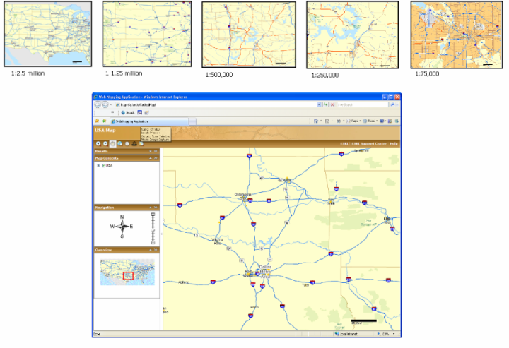 Carte mise en cache multi-résolutions