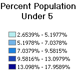 Légende d'intervalle géométrique