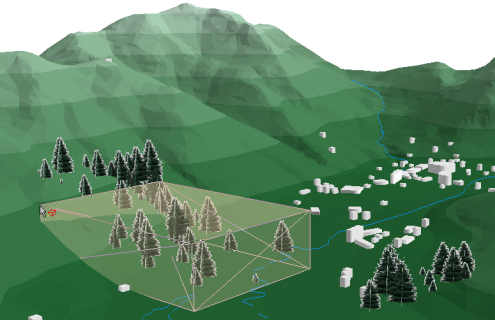 Sélection d'entités par zone 3D dans ArcScene