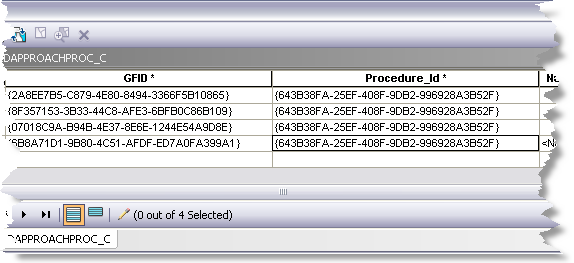 Example of a pasted Procedure_Id