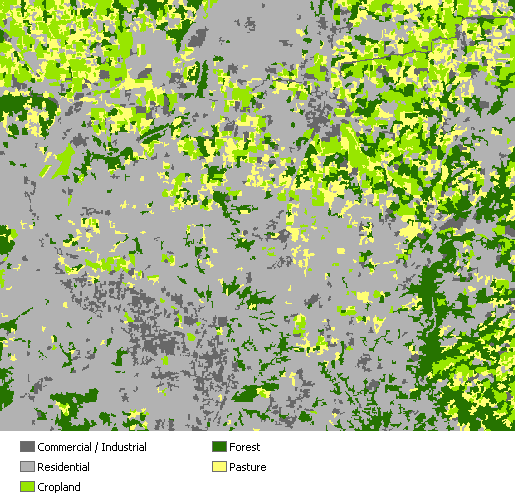 Carte d'utilisation du sol classée en sortie