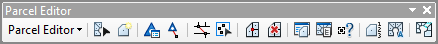 Barre d'outils Editeur de parcelles