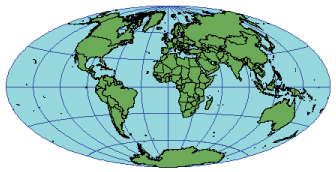 Illustration de la projection d'Aitoff