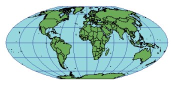 Illustration de la projection quartique plane polaire de McBryde-Thomas