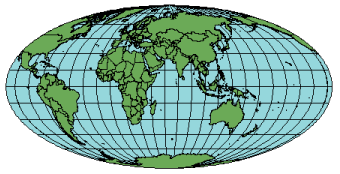 Illustration de la projection de Mollweide