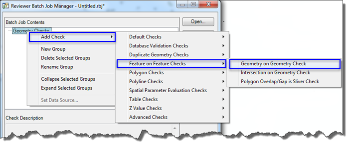 Adding the Geometry on Geometry check