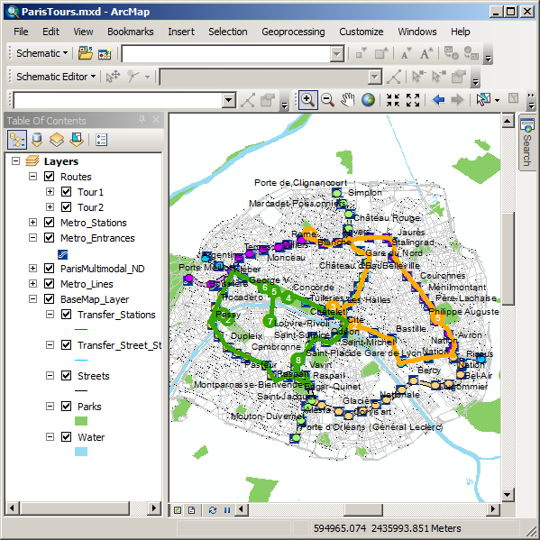 Carte ParisTours