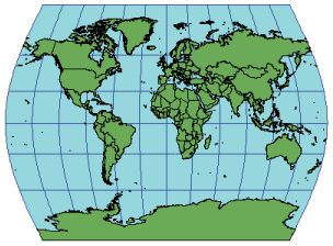 Illustration de la projection Times