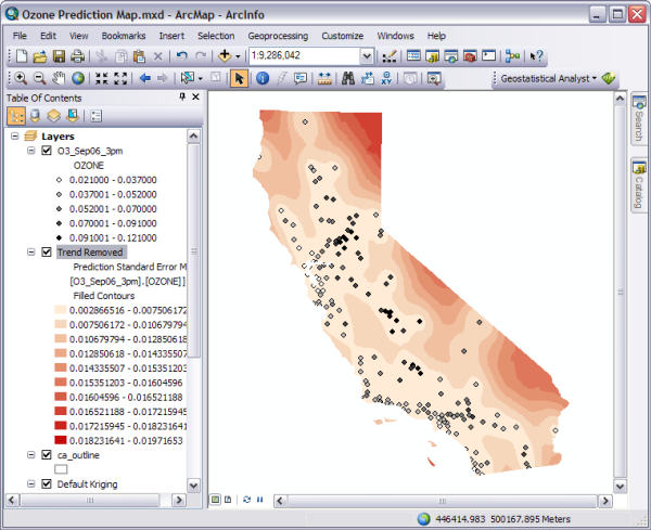 Prediction Standard Error in ArcMap