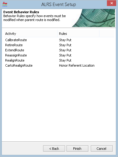 Honor Referent Location selected as the event behavior for cartographic realignment