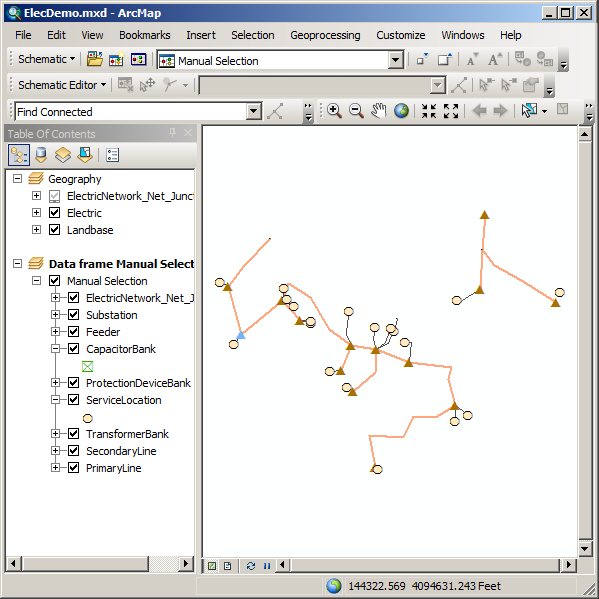 Ouverture du diagramme schématique Sélection manuelle