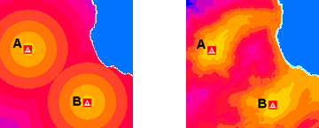 Exemple d'analyse de distance et de coût de déplacement