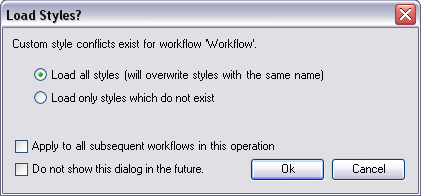 Load Styles dialog box