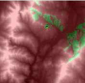 Grille d'altitude avec l'analyse de visibilité