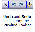 Commandes Annuler et Répéter de la barre d'outils Standard