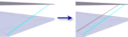 Commande Copie parallèle utilisée pour créer des entités 3D à des distances spécifiées, telles qu'un escalier roulant
