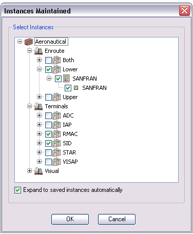 Instances Maintained dialog box