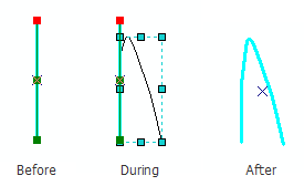 Example of the results of using the Replace Geometry tool