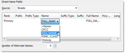 Configuration du champ Nom