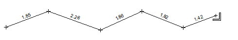 Segment lengths displayed in page units