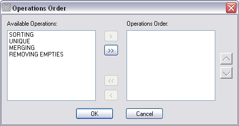 Operations Order dialog box