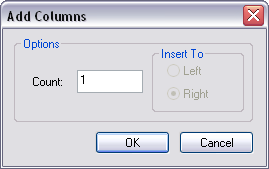 Add Columns dialog box