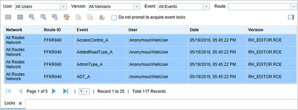 locks viewer table